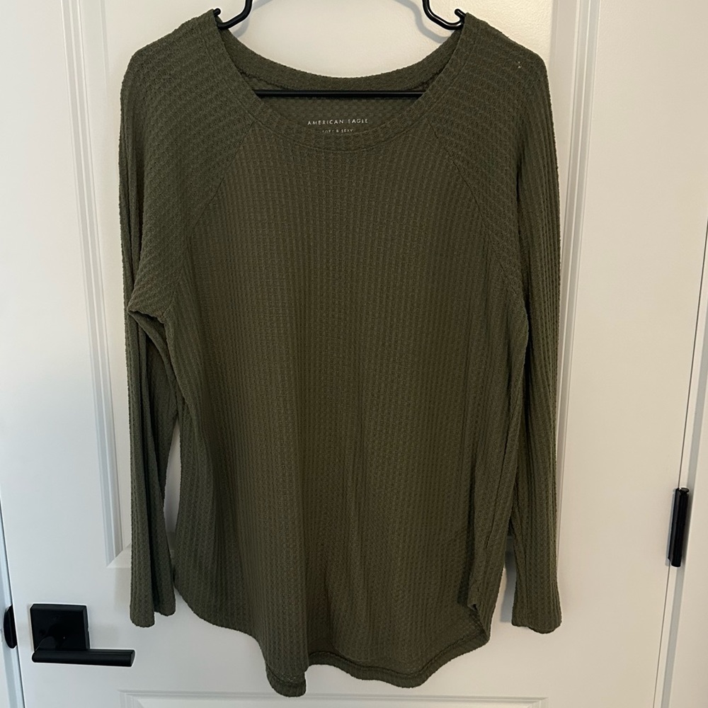 American Eagle Waffle Soft & Sexy Plush Shirt